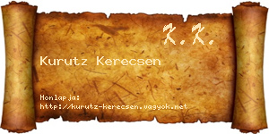 Kurutz Kerecsen névjegykártya